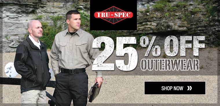 25% off Tru-spec outerwear
