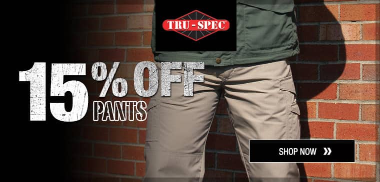 15% off Tru-spec pants