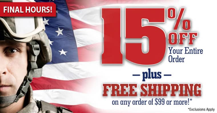 Memorial Day Sale - 15% Off Sitewide Plus FREE Shipping On Any Order Over $99!