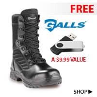 FREE 4GB Swivel USB Drive with the purchase of Select Galls Duty Boots - A $9.99 VALUE