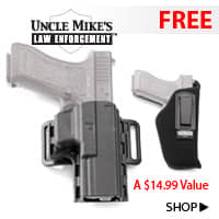FREE Uncle Mike's Nylon Holster with the purchase of a Uncle Mike's Reflex Holster - A $14.99 VALUE - while supplies last!