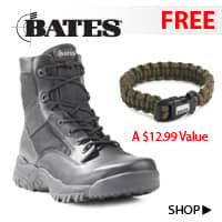 FREE Paracord Bracelet with the purchase of Bates Zero Mass Footwear - A $12.99 VALUE - while supplies last!