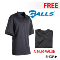 FREE Moisture Wicking T-Shirt with the purchase of Select Galls Polos - A $9.99 VALUE