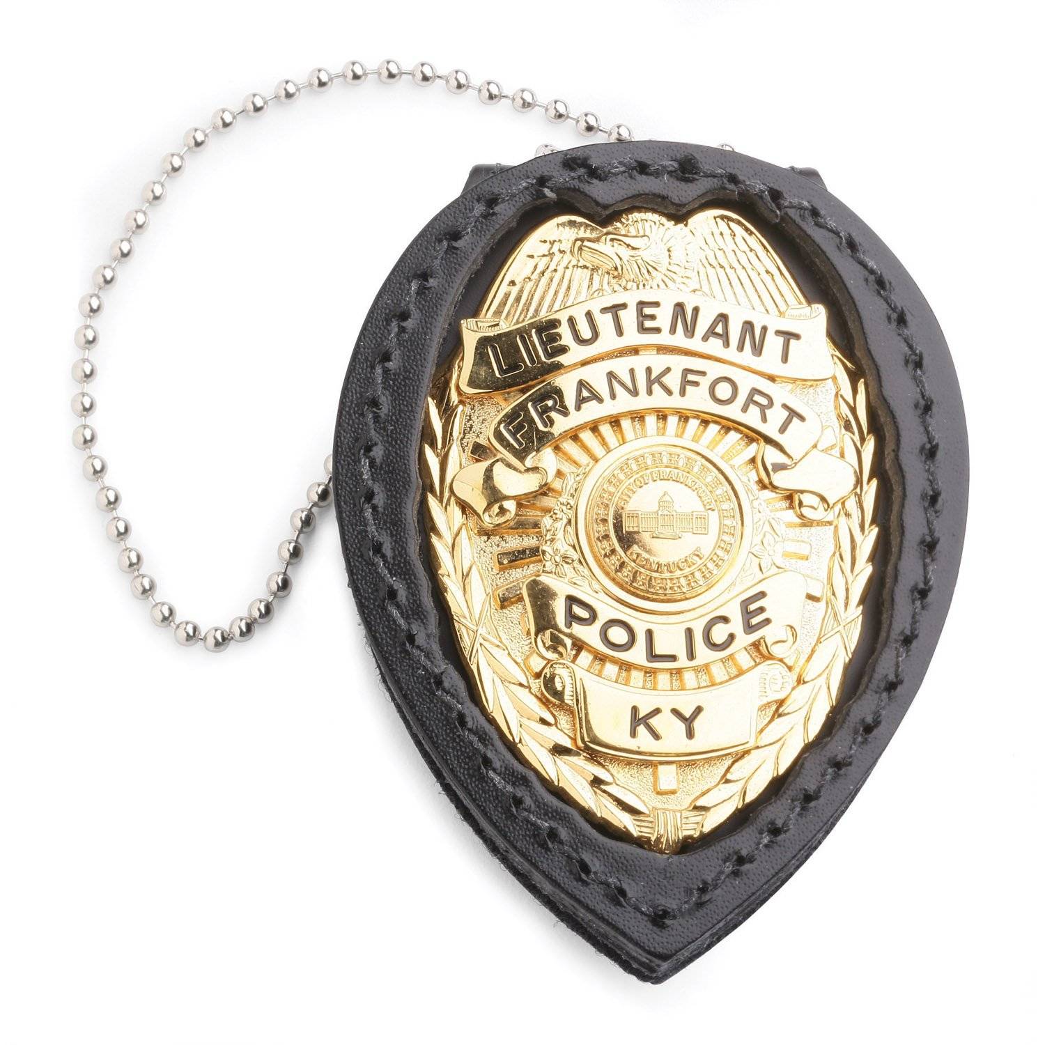 Strong Clip On Recessed Badge Holder (Standard with Chain)