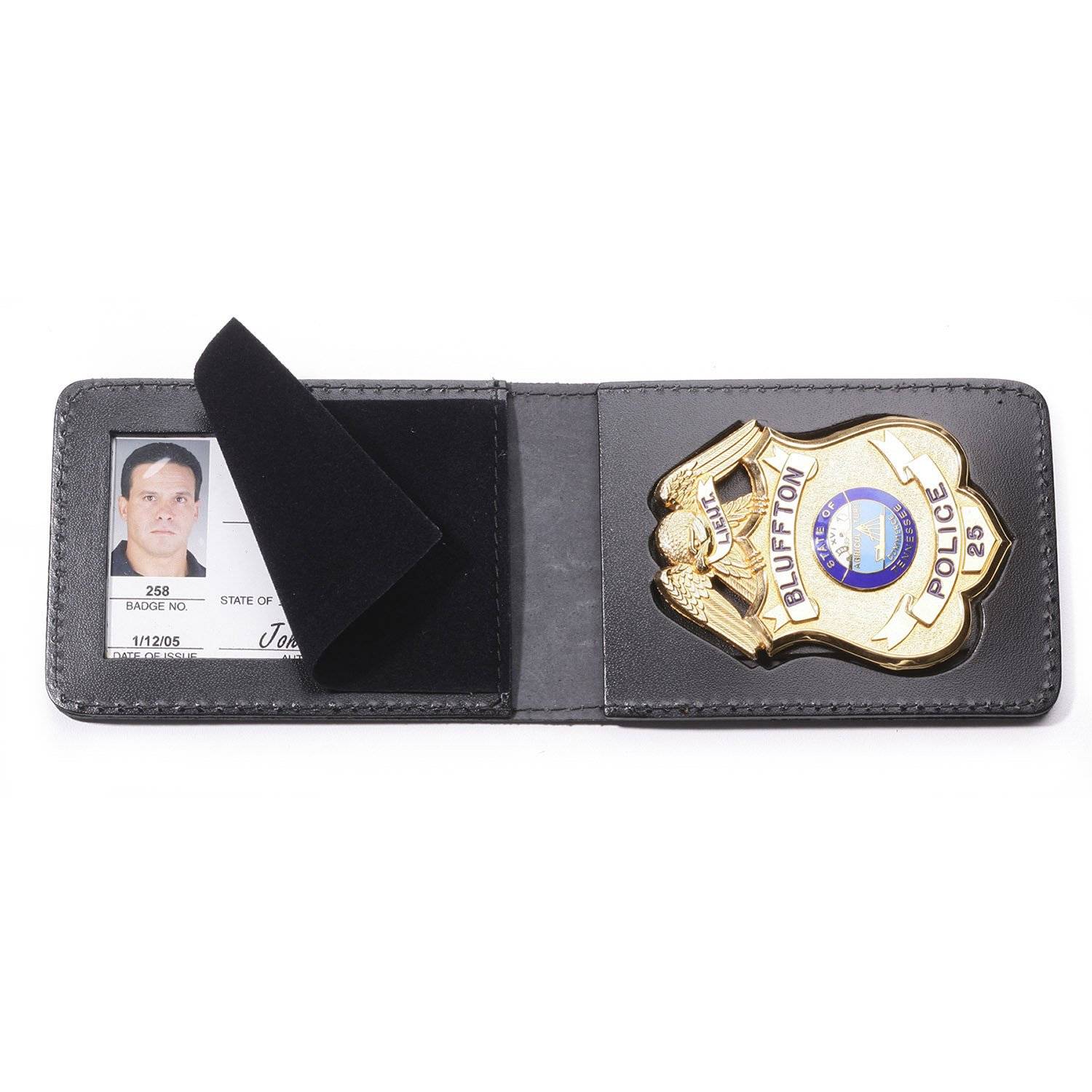 Perfect Fit Duty Leather Top Open Badge Case