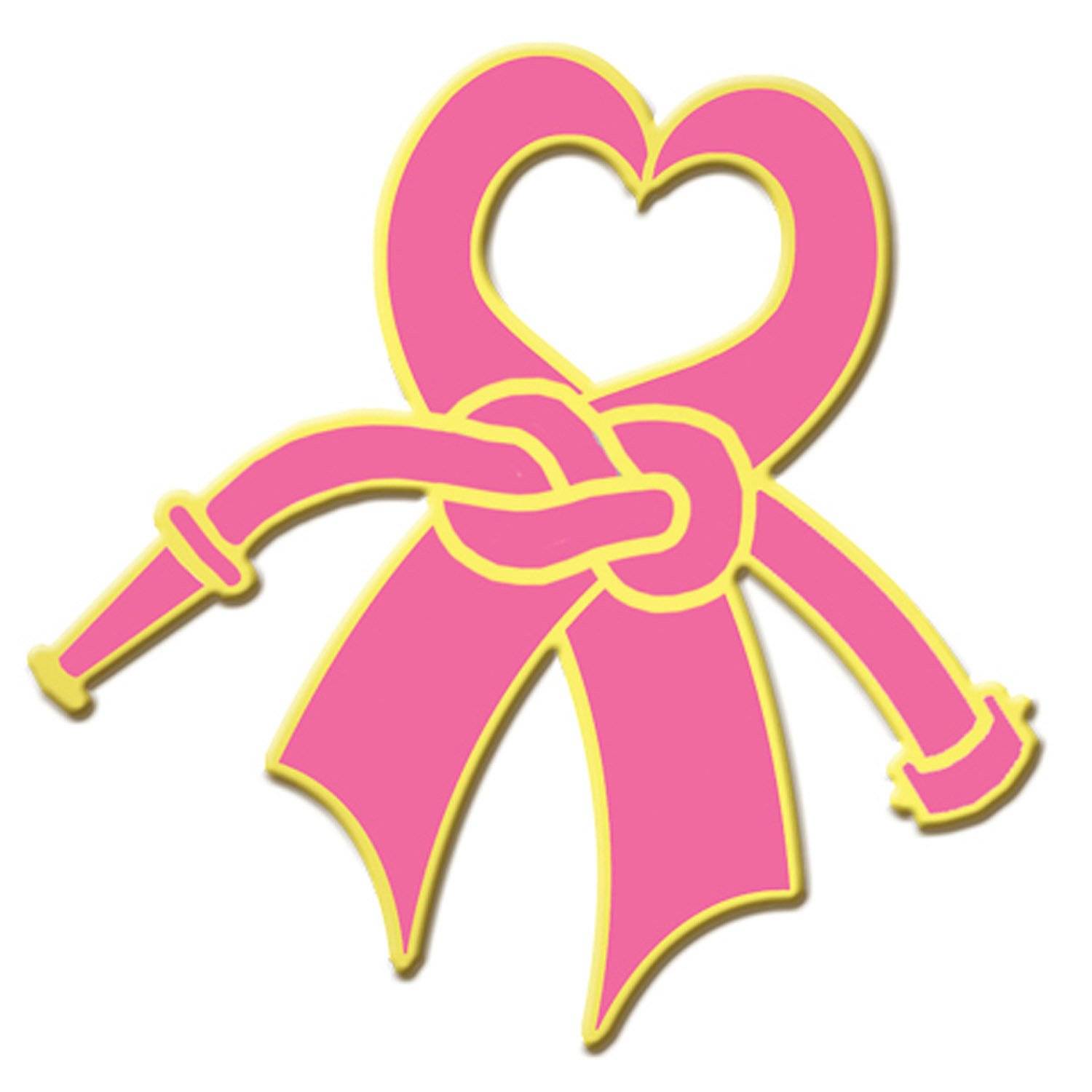 Blackinton Gold Plate Breast Cancer Awareness Heart Ribbon Lapel Pin