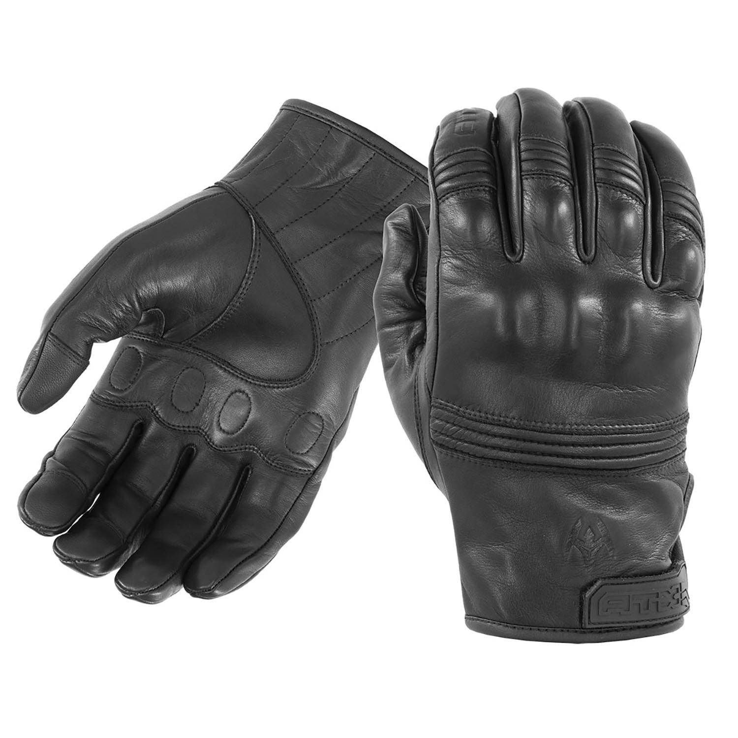 Damascus All-Leather Duty Gloves with Knuckle Armor