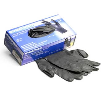 Dyna Med Black Nitrile Gloves 100 Count Box
