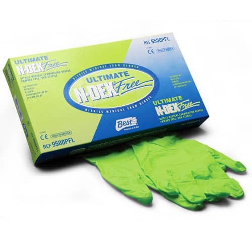 Best Mfg. Ultimate NDex HiViz Powder Free Nitrile Gloves