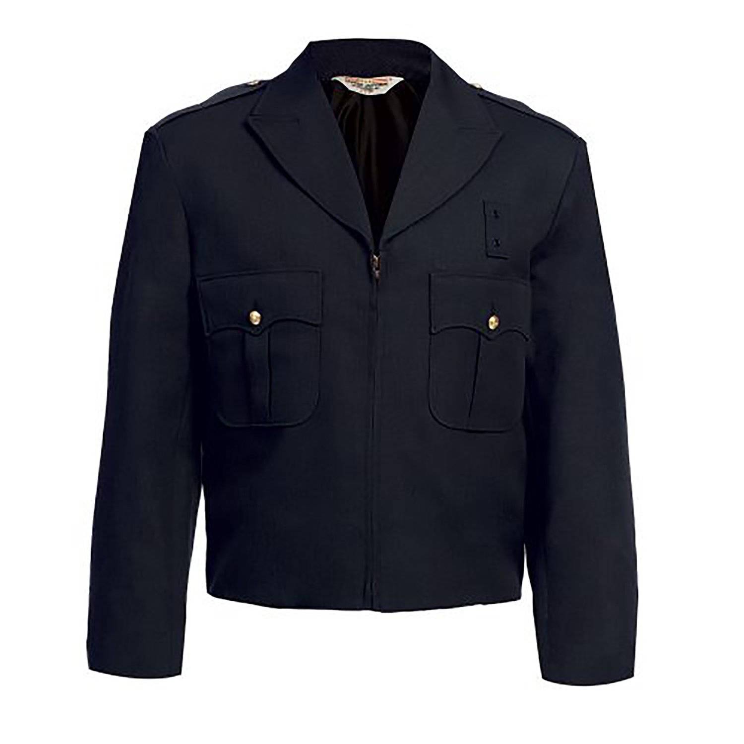 United Uniform Zippered Front Ike Jacket Wool with Elastic