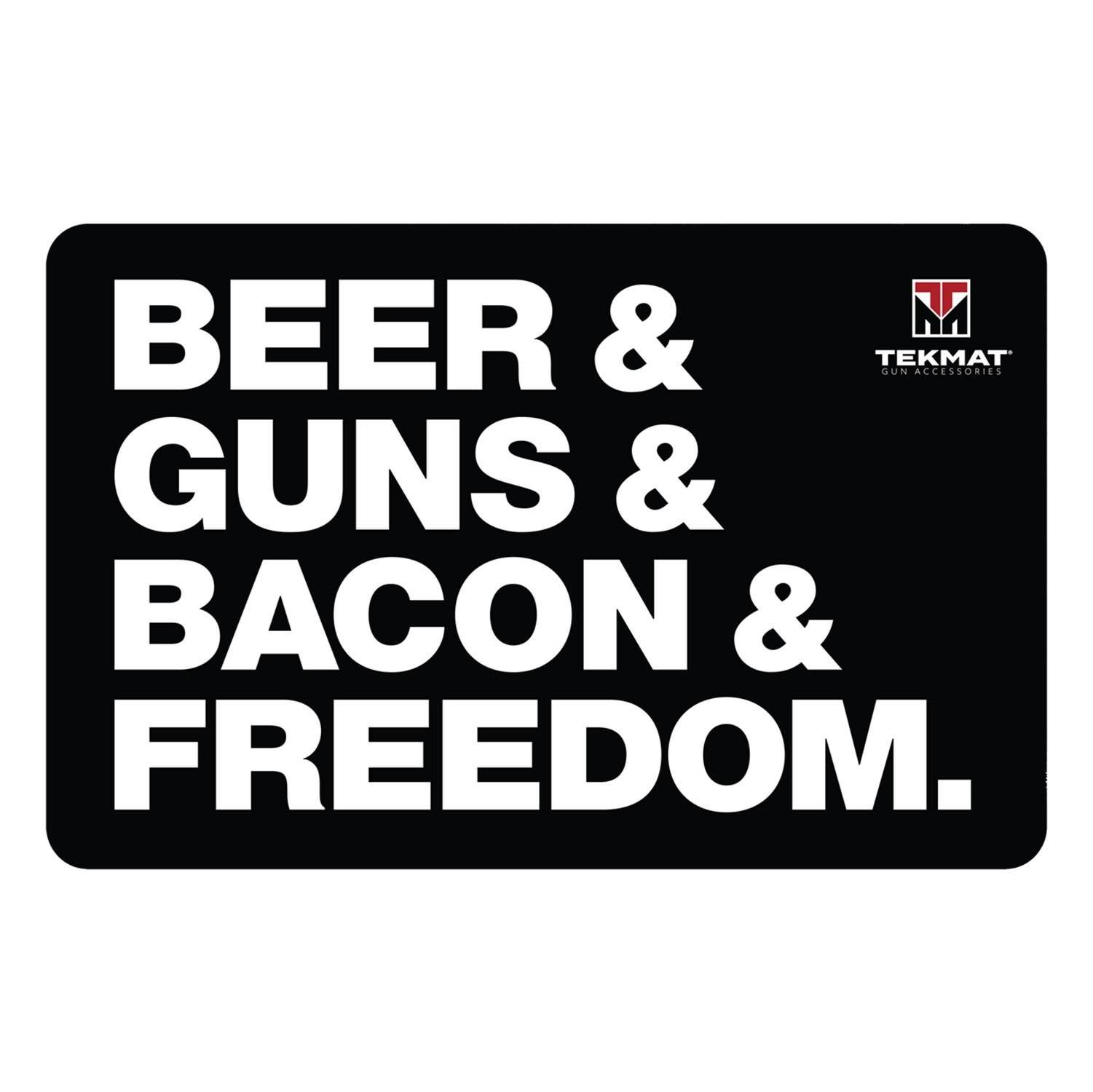 TekMat Beer & Guns & Bacon & Freedom Gun Cleaning Mat 17"