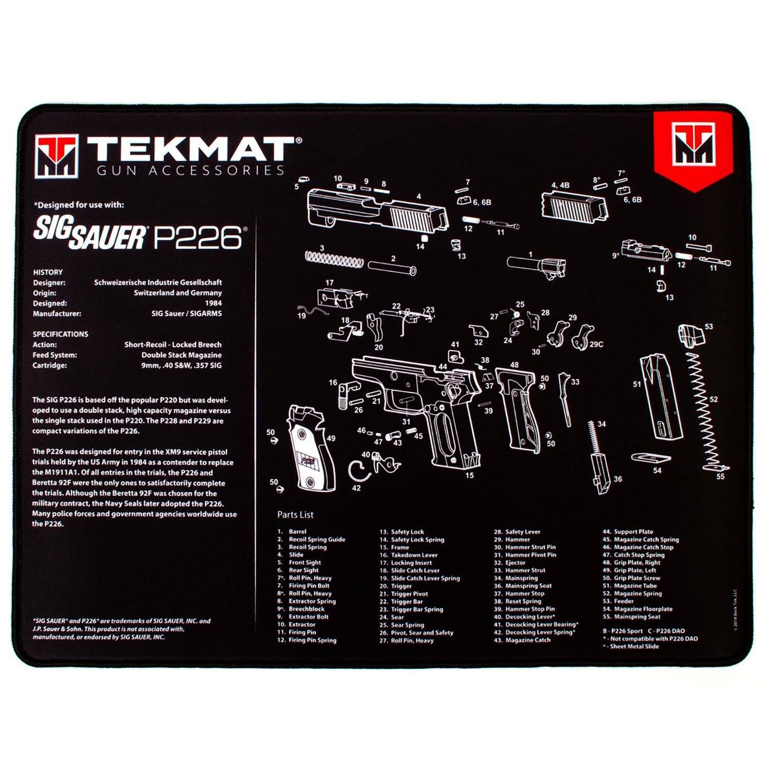 TekMat Sig Sauer P226 Ultra Premium Gun Cleaning Mat 20"