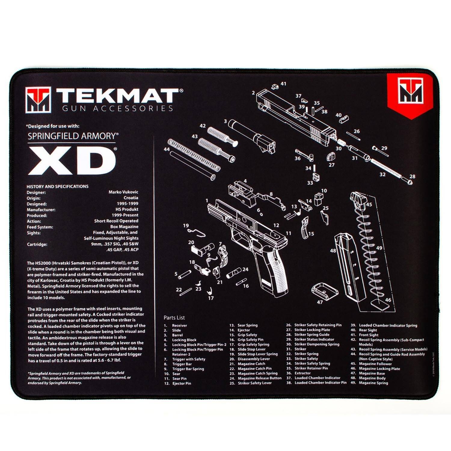 TekMat Springfield Armory XD Ultra Premium Gun Cleaning Mat