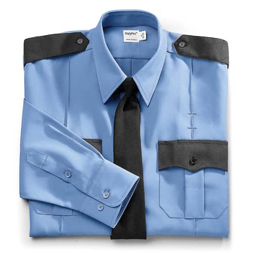 DutyPro TwoTone Long Sleeve Polyester Uniform Shirt