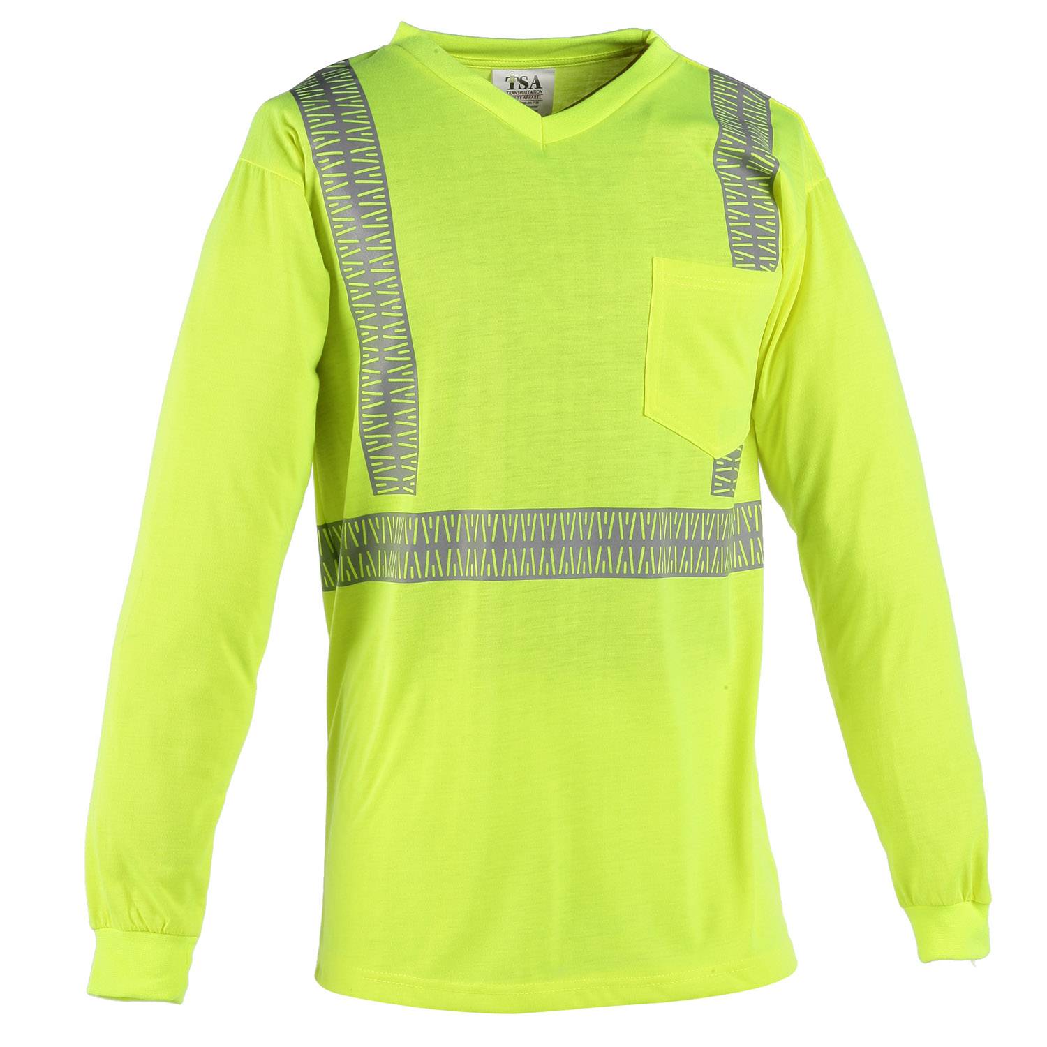 Transportation Safety Apparel ANSI Class 2 Long Sleeve Tee