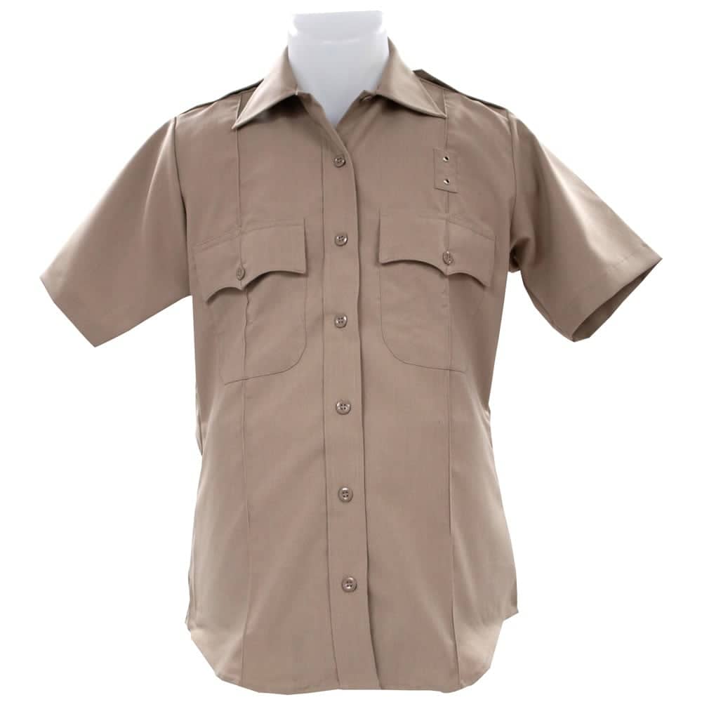 short sleeve tan shirt