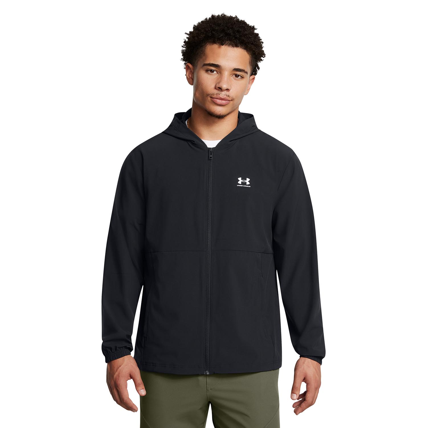 UNDER ARMOURウォームアップジャケットWisconsinBadgers Men's Under Armour Black Wisconsin Badgers Rival Stretch Woven