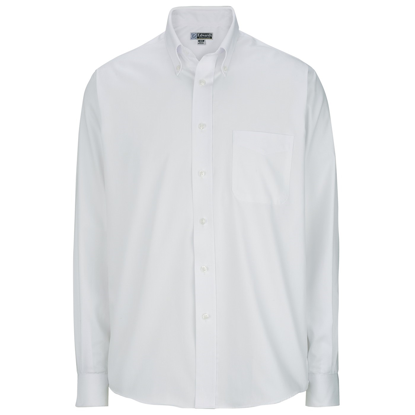 Edwards Pinpoint Oxford Long Sleeve Dress Shirt.