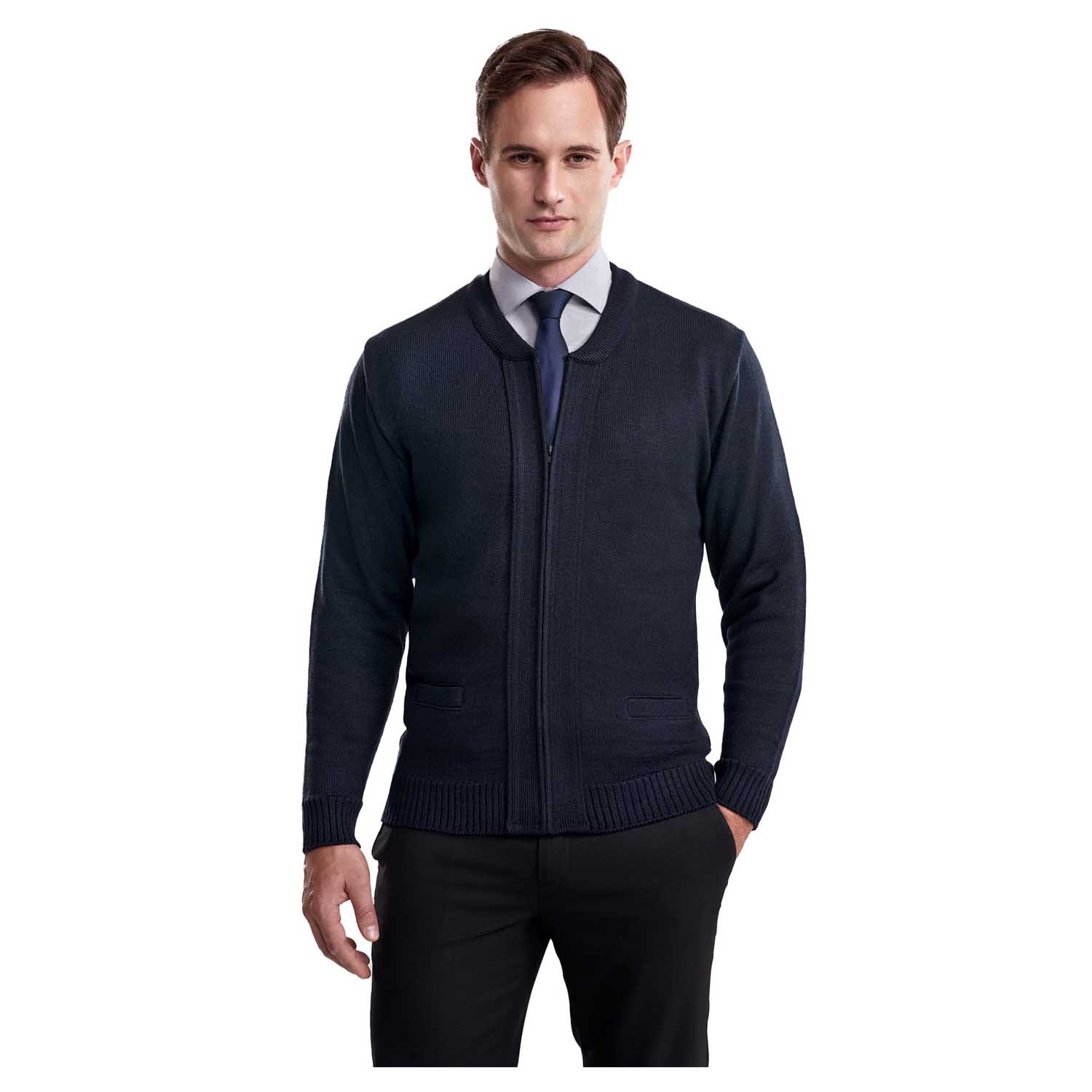 Cobmex Crew Neck Long Sleeve Zip Front Cardigan | Galls