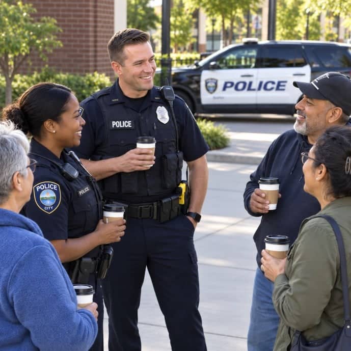 Community coffee with local police