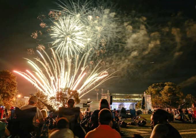Fourth of July fireworks celebration