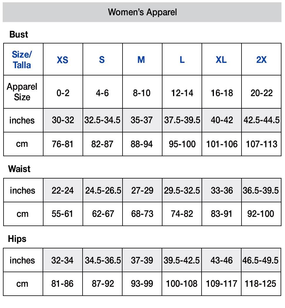 Sirens Size Chart