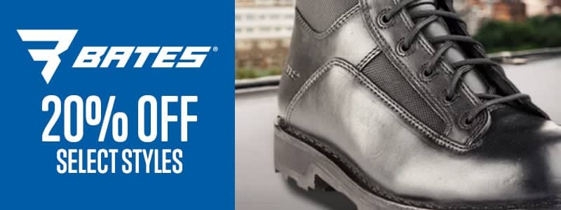 20 percent off Bates select styles. Shop Now..