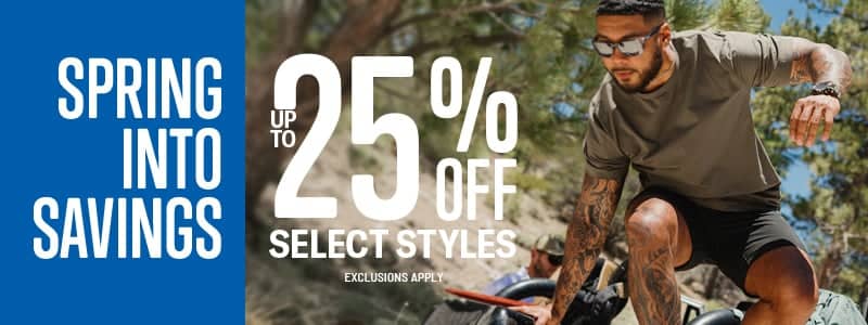 25 percent off select styles. Shop Now.