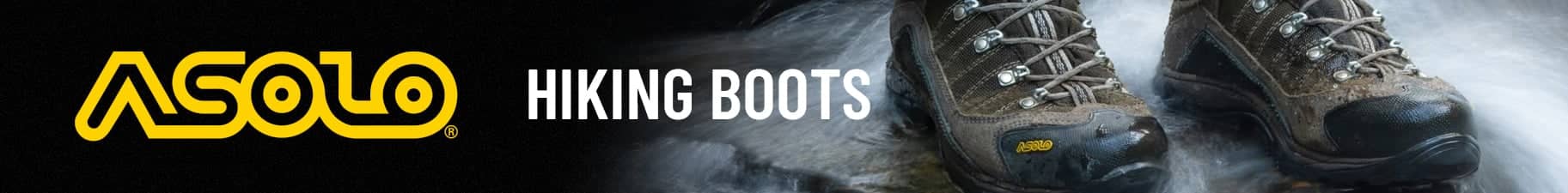 Shop Asolo hiking boots.