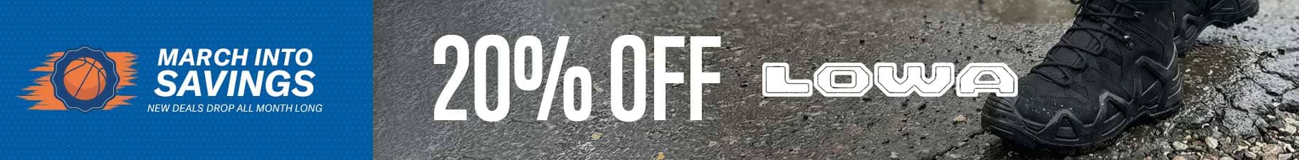 March into Savings. 20% Off LOWA. New Deals Drop All Month. Shop Now.