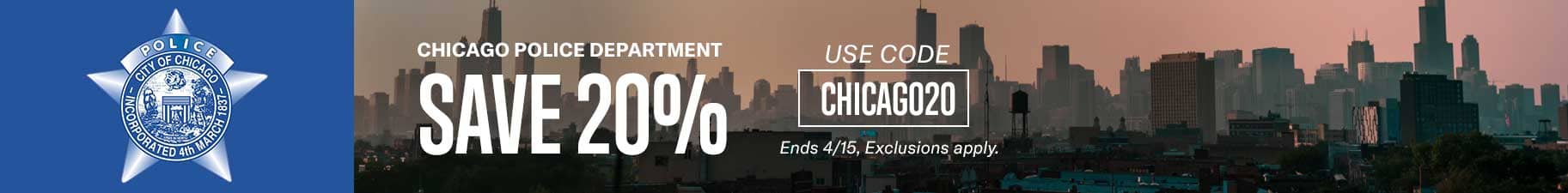 Chicago Police Department Save 20%. Use code CHICAGO20. 