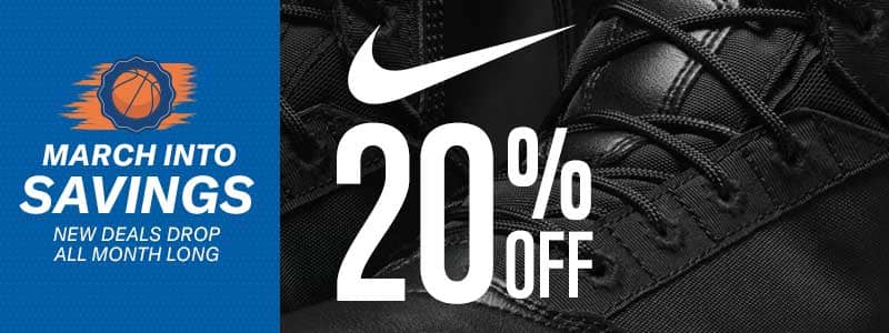 March into Savings. 20% Off Nike. New Deals Drop All Month. Shop Now.
