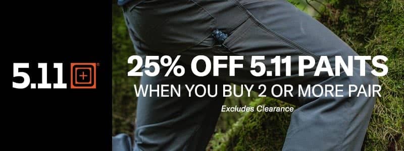 25% 5.11 Pants When You Buy 2 or More