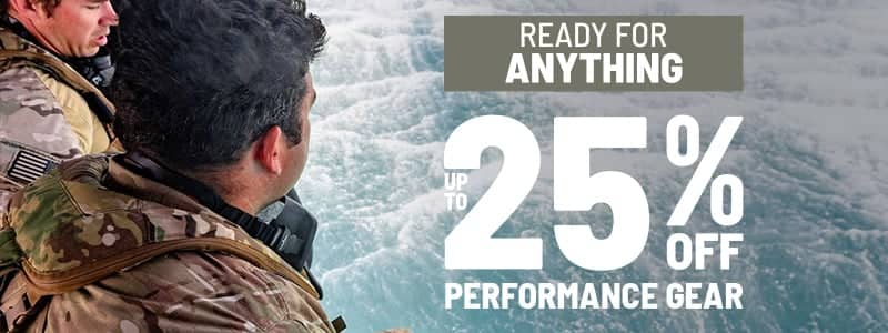 Ready for anything, up to 25 percent off performance gear. Shop Now.