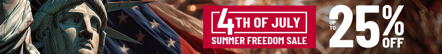 Up to 25% Off summer freedom event