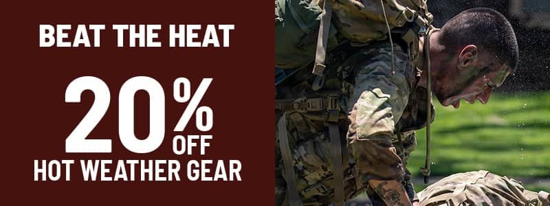20% Off hot weather gear