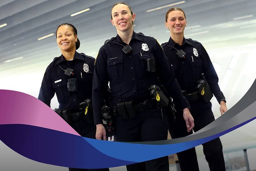 Military man with U.S. Emblem