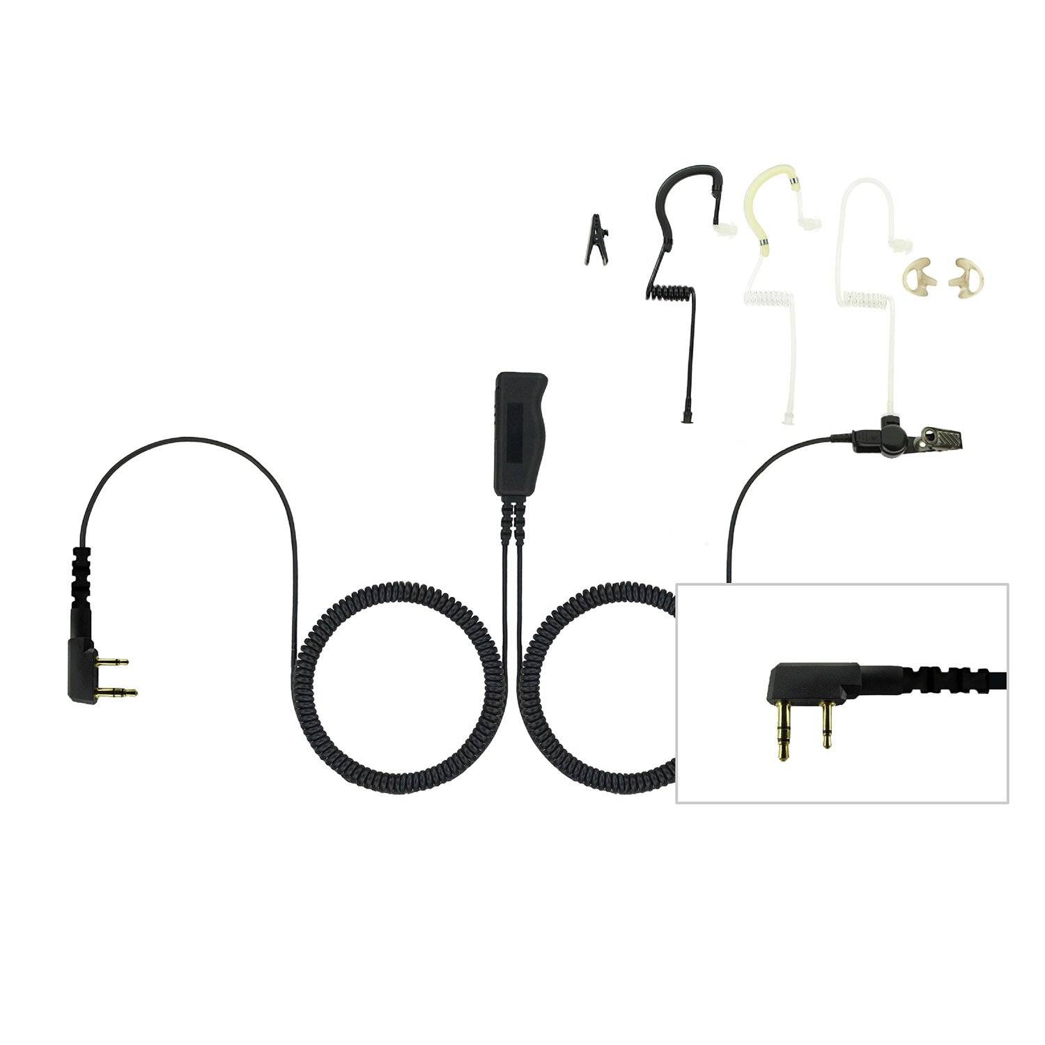EarHugger Two-Wire Kit for Kenwood TK Two-Prong