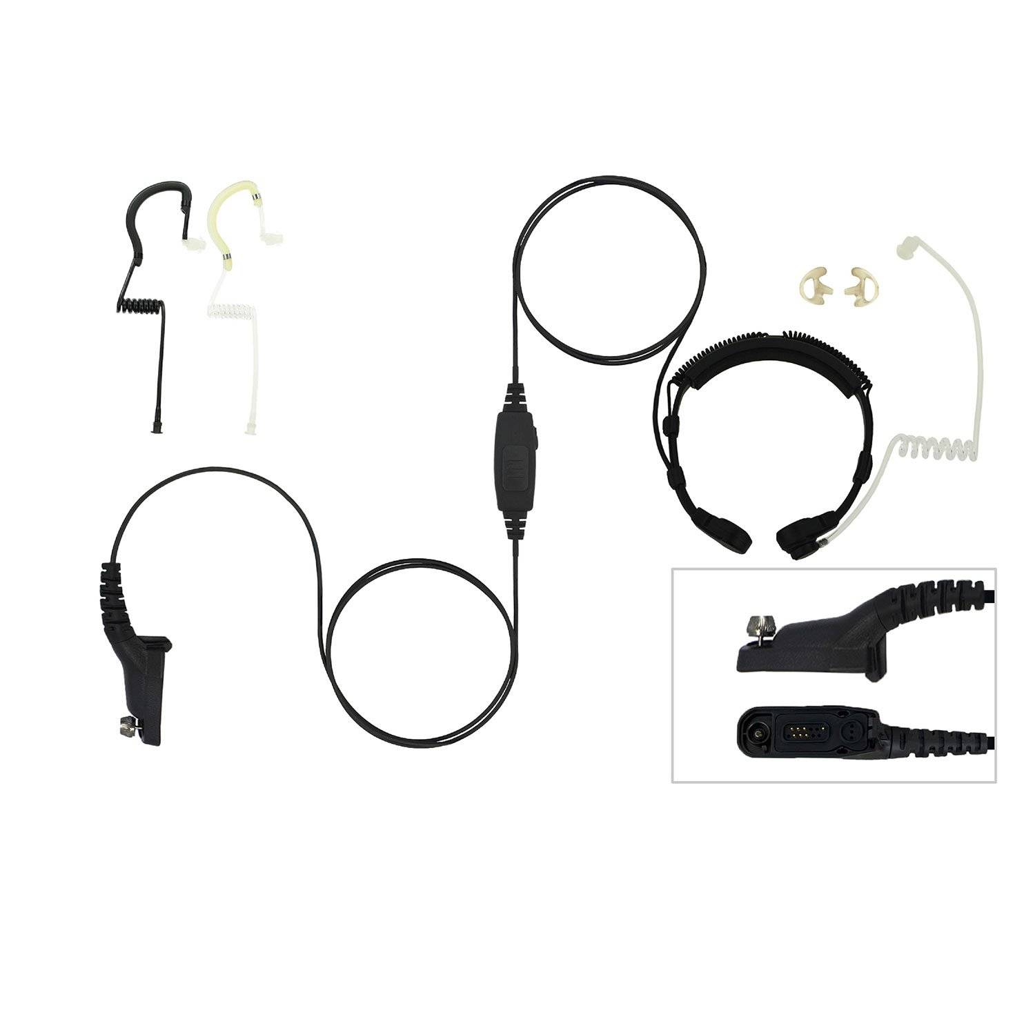 EarHugger Throat Microphone for Motorola Turbo/APX/XPR
