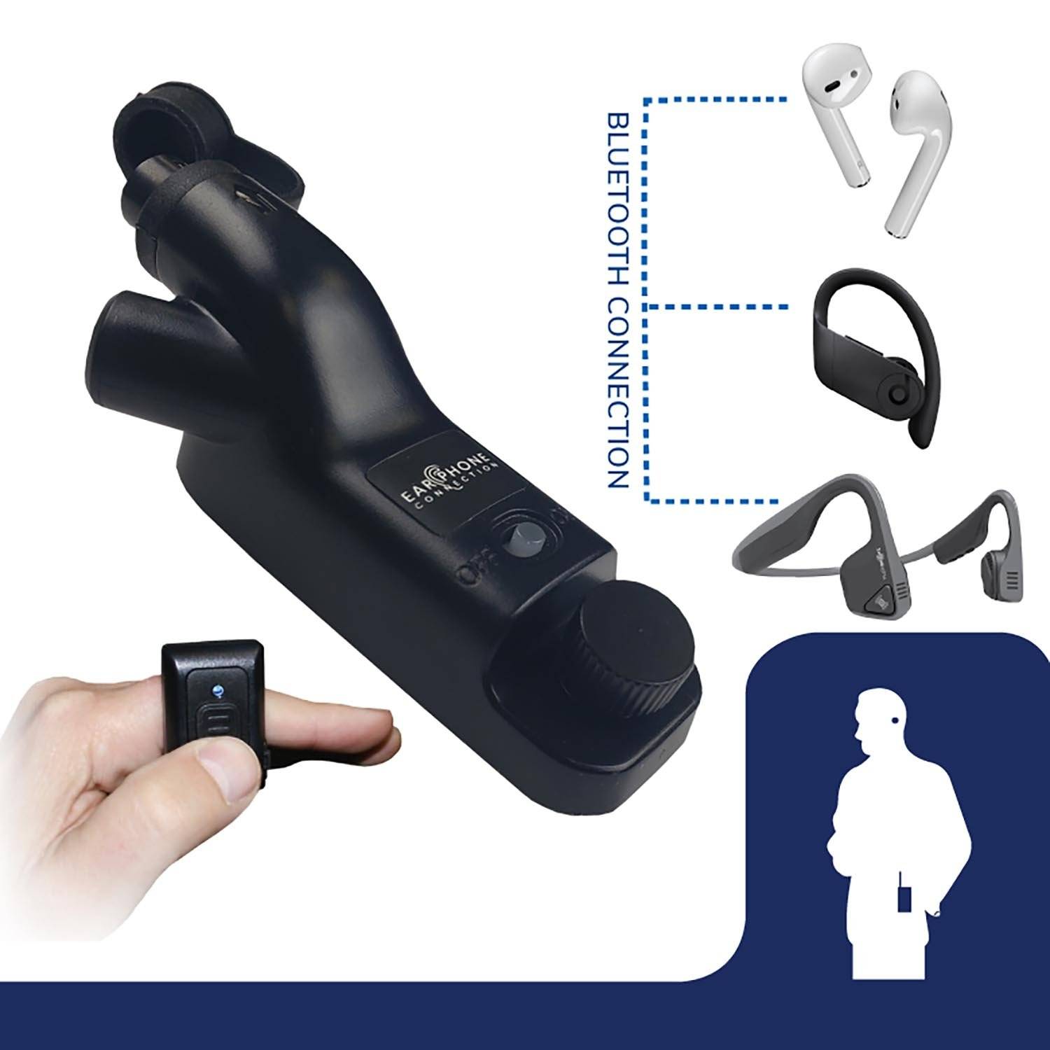 Earphone Connection Push-to-Talk Bluetooth Adapter