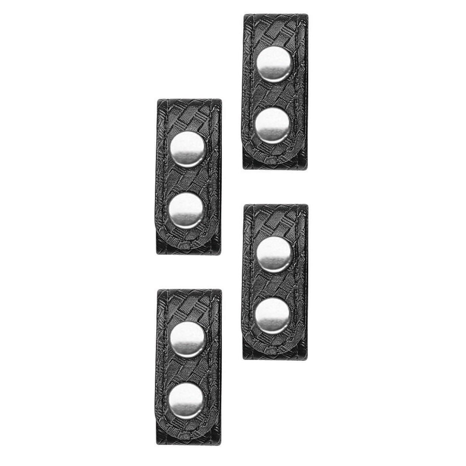 Bianchi 22186 AccuMold Elite Plain Leather Belt Keepers Brass Snap 4 Pack 