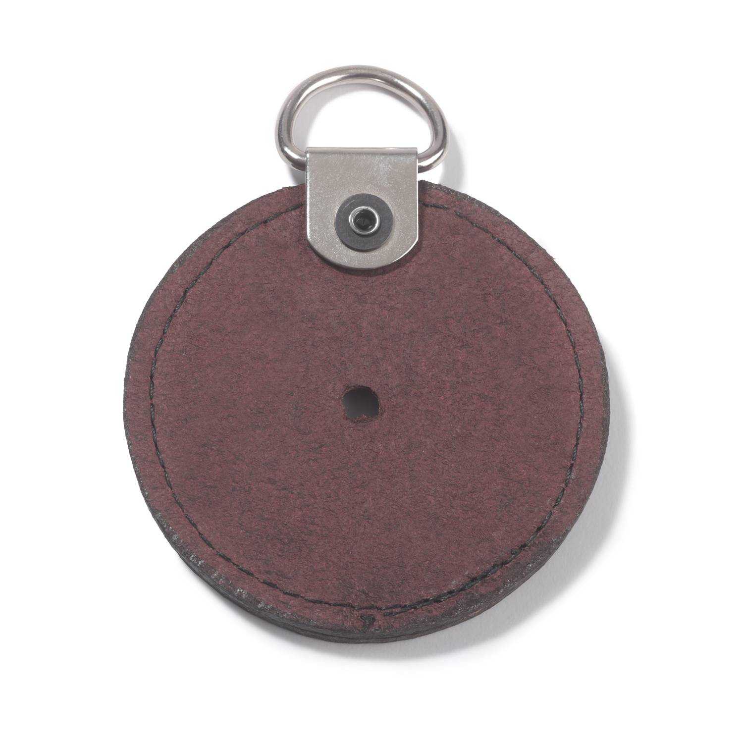 Boston Leather Round K9 Badge Holder with DRing