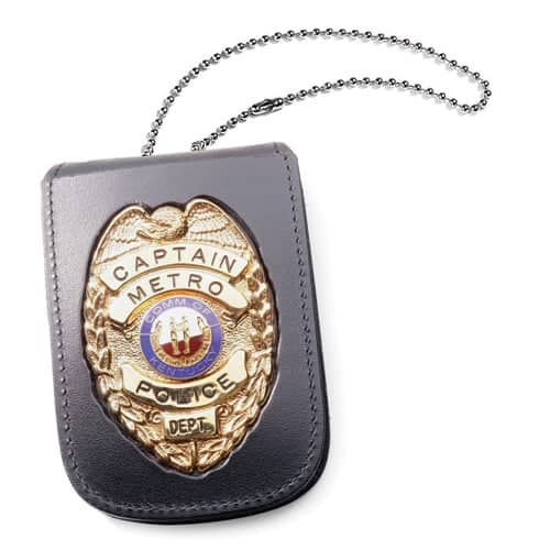 Law Enforcement Undercover Neck Chain & ID Badge Holder Police Security