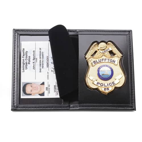 Perfect Fit Dress Leather Recessed Badge and Single ID Cases