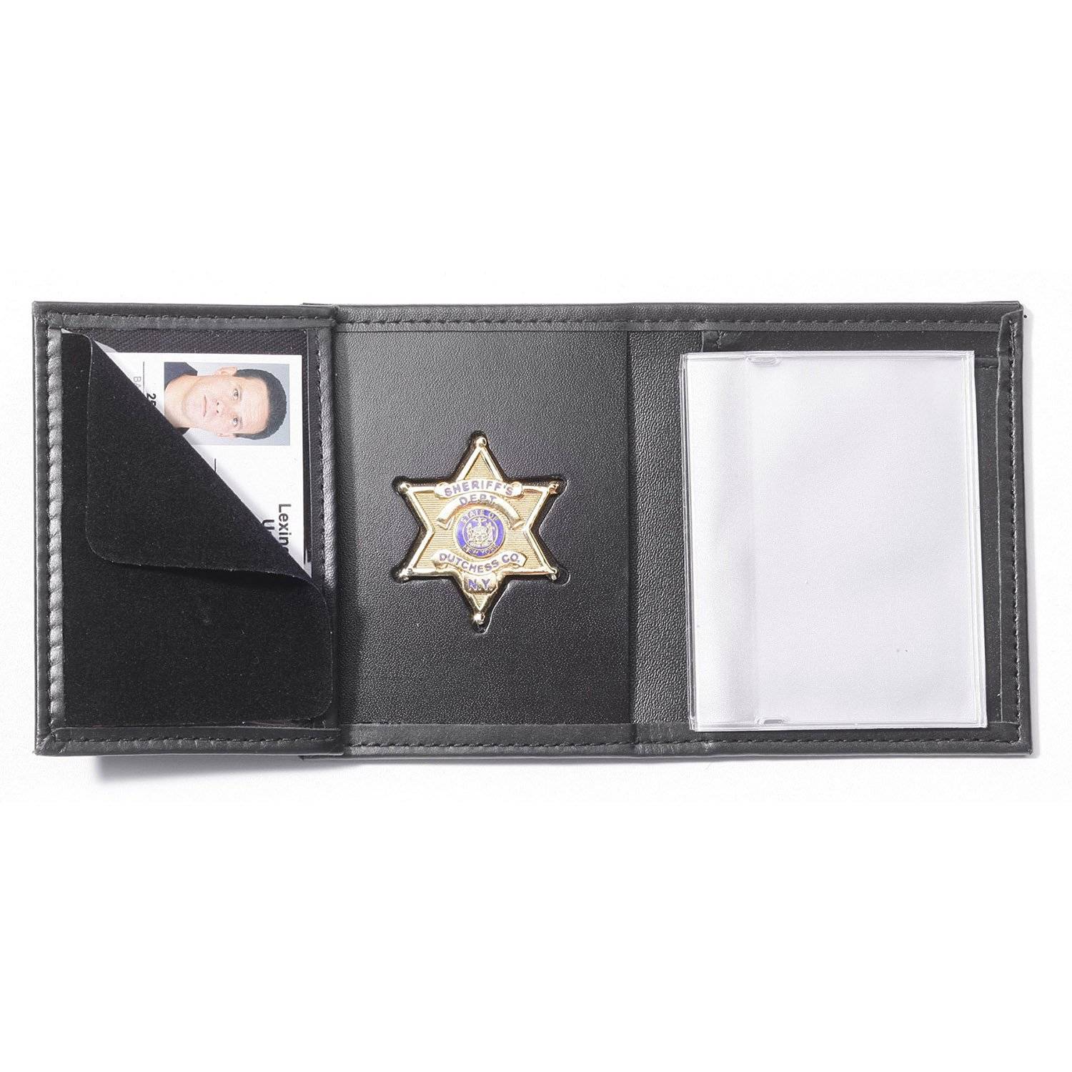 Perfect Fit Recessed Badge Wallet with Credit Card Slots and
