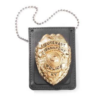 Strong Leather 87950-0932 Black Side Opn Flip-Out Badge Case-Cutout93 