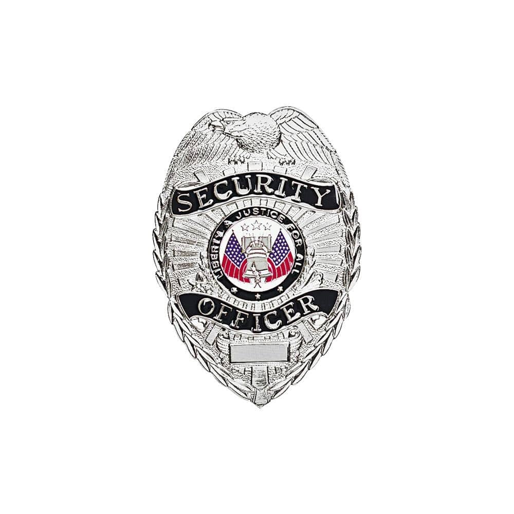 LawPro Deluxe Security Off Badge w/ Black on Silver