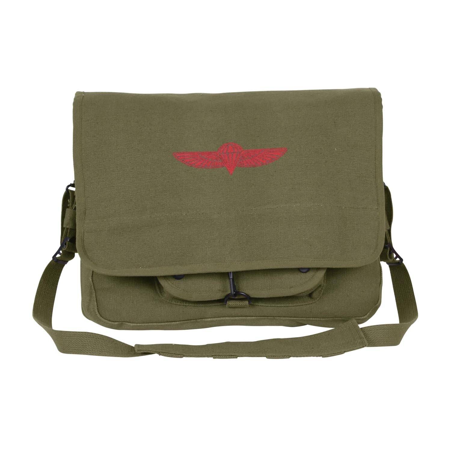 Rothco Canvas Paratrooper Messenger Bag - Olive Drab