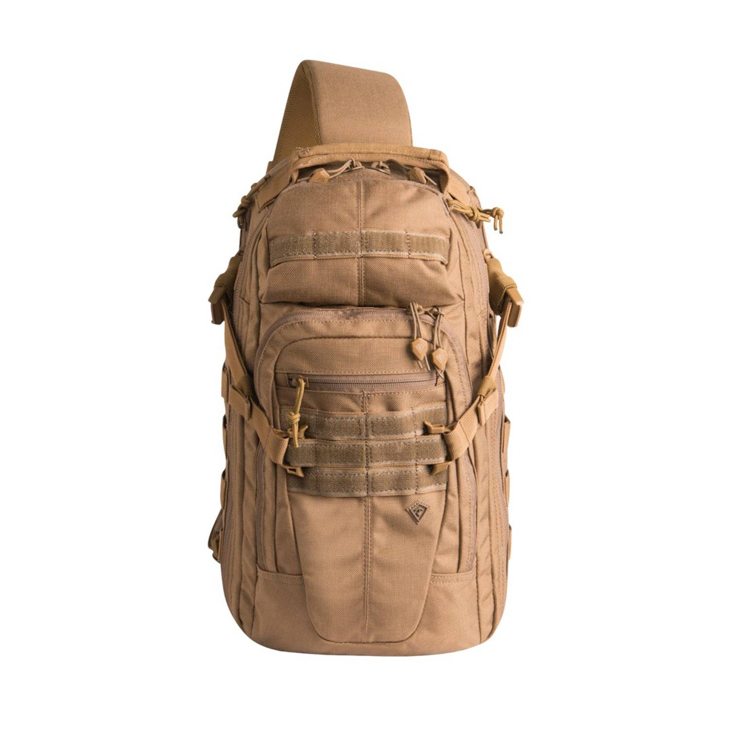 FIRST TACTICAL CROSSHATCH SLING PACK IN COYOTE