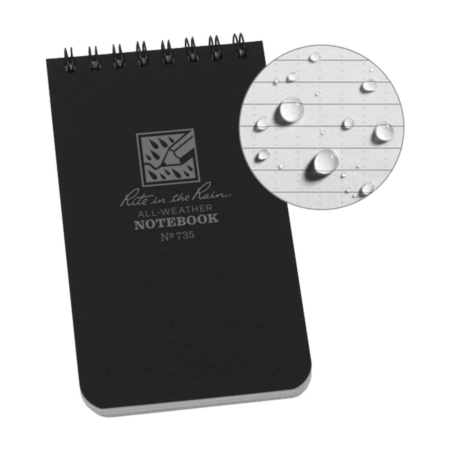 Rite In The Rain 3x5 Weatherproof Top Spiral Notebook - Model 135, All-Weather Paper